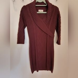 Cable knit sweater dress